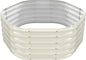 Hexagon Raised Garden Bed, 48 Inch Diagonal & 16.5 Inch Tall, Galvanized Steel Planter Box with Wave-Shaped Metal Panels for Outdoor Flower,Tree,Herb & Vegetable Garden (Cream white, 4FT X 1.5FT)