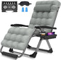 Suteck Oversized Zero Gravity Chair,29In XL Lounge Chair w/Removable Cushion&Headrest, Reclining Camping Chair w/Upgraded Lock and Footrest, Reclining Patio Chairs Recliner for Indoor Outdoor