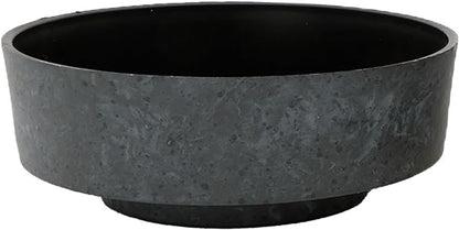 The HC Companies 6 Inch Round Plastic Succulent Capri Bowl 6"x6"x2.25" in Faux Concrete Color
