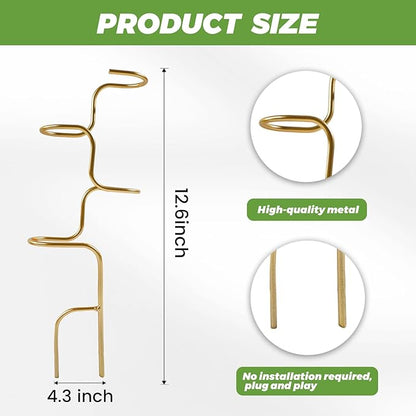 3PCS Indoor Plant Support – Durable Metal Garden Stakes for Monstera, Flowers & Herbs – 12.6 Inch Trellis for Indoor & Outdoor Plants, Easy-to-Use Support Structures