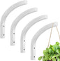 Juexica 4 Pcs Plant Hanger Wooden, 8 Inch Hanging Plant Hooks for Indoors and Outdoor, Wall Mounted Hanging Hook Brackets for Planters Lanterns Wind Chimes and Bird Feeders Patio Decor(White)