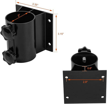 2PCS Patio Umbrella Holder Outdoor Umbrella Stand Heavy Duty Umbrella Mount Bracket Umbrella Base Clamp Stand for Deck Railing, Fences，Docks, Courtyard Balcony, Patios