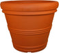 Tusco Products RR135TC Classic Rolled Rim Garden Planter, 13.5", Terra Cotta