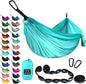 Gold Armour Camping Hammock - XL Double Hammock Portable Hammock Camping Accessories Gear for Outdoor Indoor with Tree Straps, USA Based Brand (Seafoam)