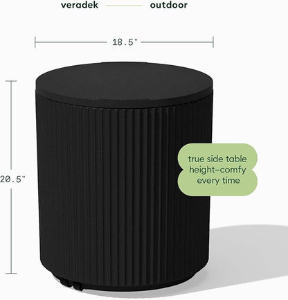 Veradek Outdoor Cooler Side Table - 2 in 1 - Designed for use as Outdoor Side Table, Patio Decor and Ice Chest