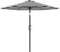 AreShark 7.5FT Patio Umbrella Table Market Umbrella with 6 Sturdy Ribs, Button Tilt/Crank, Heavy-Duty Outdoor Umbrellas for Pool, Deck, Garden and Backyard, Black & White Stripe