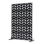 VEVOR Metal Privacy Screen, 47" W x 72" H, Outdoor Privacy Screens 5-Panel, Freestanding Outdoor Divider with Stand, Decorative Garden Steel Privacy Fence for Balcony Patio Indoor Room Black