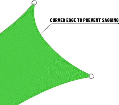 LOVE STORY Right Triangle 10'x12'x15.6' Waterproof Sun Shade Sail Canopy UV Block for Outdoor Patio Backyard Carport,Fruit Green(We Make Custom Size)