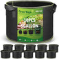 Delxo Garden Grow Bags 5 Gallon 10Pack Reusable Plant Growing Bags Fabric Pots for Planting Vegetable