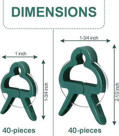 80 Pcs Plant Support Clips,Flower and Vine,Garden Tomato Plant Support Clips for Supporting Stems,Vines Grow Upright Climbing,Tool for Straightening,Tomato Cage,Trellis. 2 Sizes in one Pack