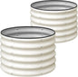 SnugNiture Raised Garden Bed, 2 PCS 2×2×1.5ft Round Galvanized Outdoor Planter Box, 17" Tall Deep Metal Garden Bed Kit for Planting Vegetables, Fruits, Flowers, White