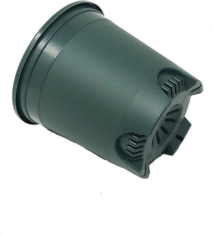 5.5 Inch Gardening Flower Pots 10-Pack Green Pot Liners 0.5 Gallon Nursery Pot Plastic Planters for Outdoor Indoor Plants with Drainage Holes
