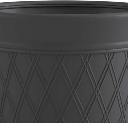 Suncast 12 Pack 14" x 12" Round Resin Decorative Weatherproof Outdoor Hideaway Standard Garden Hose Storage Pot with Drainage Holes, Gray