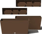 Veradek Midori Long Trough Planter (Espresso, 39 inch - 2 Pack with 2 Saucer Trays)