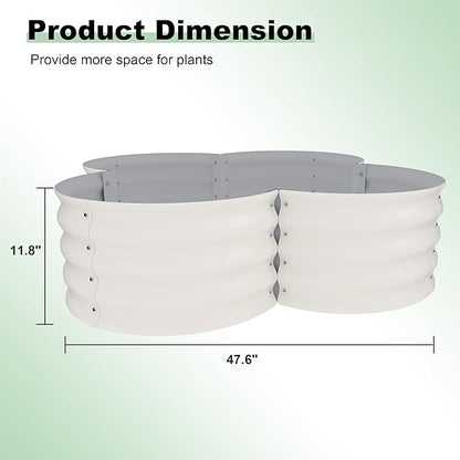 Garvee 2 Pack Galvanized Raised Garden Bed, Outdoor Planter Box with Open Base for Herbs, Veggies & Flowers. Rust-Resistant Raised Garden Beds, Ground-Connected Design for Deep Root Growth