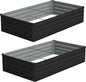 Vengarus 6x3x1FT (2 Pack) Galvanized Raised Garden Bed Kit, Outdoor Metal Planter Box for Vegetables, Rectangular Steel Container, Easy Assembly (Black)