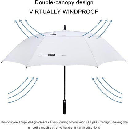 G4Free 47/54/62/68/72 Inch Automatic Open Golf Umbrella Oversize Extra Large Double Canopy Vented Windproof Waterproof Stick Umbrellas