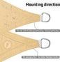 Rectangle Waterproof Sun Shade Sail Canopy UV Block for Outdoor, 5'x8'