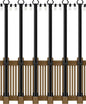 AILBTON 6 Pack 5Ft String Light Poles,Light Poles for Outside String Lights,Outdoor Light Poles with Fence Bracket,Metal Pole Stand for Patio,Backyard,Deck