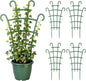 Plant Support Stakes,Stackable Plant Trellis for Indoor Climbing Plants,Small Plant Climbing Trellis for Potted Plants Plastic Climbing,Potted Plant Trellis for Houseplants (4PCS)