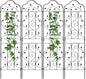 hogardeck 4 Packs 72 * 18 inch Metal Garden Trellis for Climbing Plants Outdoor,Heavy Duty,Black Coating Rustproof Trellis for Rose, Vegetable, Flowers, Expandable,Perfect for Training Climbing Plants