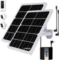 Solar Panel for Security Camera 2 in 1 Port 10W Ring Camera Solar Charger Compatible with Ring Spotlight & Stick Up Outdoor Cam Battery, IP65 Waterproof &16.4ft Long Cable with USB-C/DC Ports