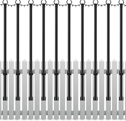10 Pack String Light Poles,5Ft Light Poles for Outside String Lights,Outdoor Lights Pole with Fork,Metal Poles Stand for Patio Deck Backyard