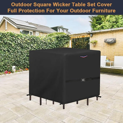 Outdoor Wicker Table Set Cover, Waterproof Cover - Image 6
