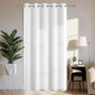 Joydeco Blackout Patio Sliding Door Curtains 84 Inches Long, Grommet Privacy Room Divider Curtains, Extra Wide Thermal Blackout Drapes for Bedroom Living Room (Pure White, 70Wx84L, 1 Panel)