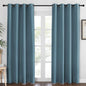 NICETOWN Blackout Curtains 84 Inch Length, Thermal Insulated Room Darkening Drapes Grommet Window Covering for Living Room Bedroom (W52 x L84 Inch, 1 Panel, Smoky Blue)