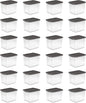 Sterilite 24-Pack ShelfTote, Clear Plastic Storage Bins with Lids, 50 Quart, Gray - Stackable Organizing Container Boxes for Closet, Bathroom, and Office