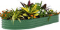 Garvee Galvanized Raised Garden Bed Outdoor, 10x4x1.5 ft Metal Planter Box for Flowers Vegetables, Rust-Resistant Raised Garden Beds for Gardening, Easy Assembly Outdoor Garden Box & Planters, Green