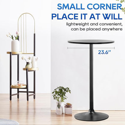 FDW Bistro Pub Table 2 Pack 40 Inch Height Cocktail Table Round Bistro Bar Table for Home and Kitchen Dining