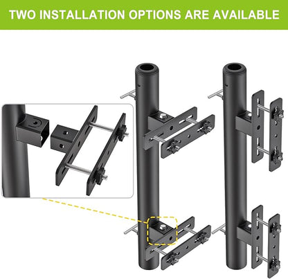 Heavy Duty Deck Railing Umbrella Holder, Adjustable Patio Umbrella Stand for 1-2 Inch Poles, Secure & Sturdy Railing Grille Mount, Maximizes Outdoor Space