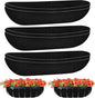 Riare 6 Pack 24 Inch Black Felt Window Box Liners- Fabric Trough Planter Basket Liners Replacement, Non-Woven Hanging Plant Liner for Wall Hanging Basket, Garden Fence Railing (Avoid Bird Nesting)