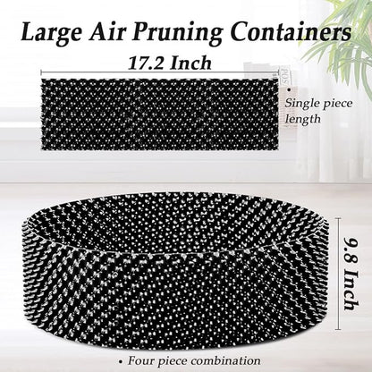 60 Gallon Air Pruning Container, Raised Garden Bed New Plastic Nursery Pot Fruit Vegetable Garden Grow beds (4 ft Diameter), Black