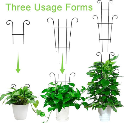 4P Plant Trellis for Potted Plants, Larger 23in Garden Trellis for Climbing Plants Indoor Outdoor, Rustproof House Plant Support Stakes for Pothos Hoya Ivy Flower