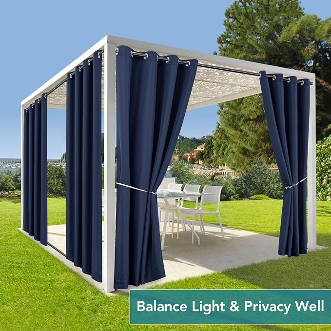 HolidayIdeas Gazebo Curtains Outdoor Waterproof 4 Panels 54x84 Inch-Windproof - Image 5