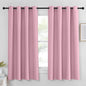 NICETOWN Rouge Pink Blackout Curtain Panel 63 inch Long for Window - Thermal Insulated Solid Grommet Blackout Drape for Baby Bedroom Living Room Nursery (Single Panel, 52W x 63L)