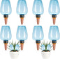 8 Pcs Plant Watering Globes Self Watering Planter Insert Plants Top Fill Water Device Plastic Water Bulbs Slow Release Terracotta for Plants, Blue