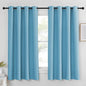 NICETOWN Blackout Curtain Panel 63 inch Long for Window - Thermal Insulated Solid Grommet Blackout Drape for Bedroom Living Room Kitchen (Single Panel, 52W x 63L, Sky Blue)
