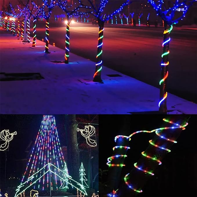 150ft LED Rope Lights Outdoor, 1080 LED Connectable and Flexible Tube Lights with 8 Modes, Waterproof LED Rope Lighting for Garden, Patio, Bedroom, Party, Pool, Indoor Outdoor Decoration (Multicolor)
