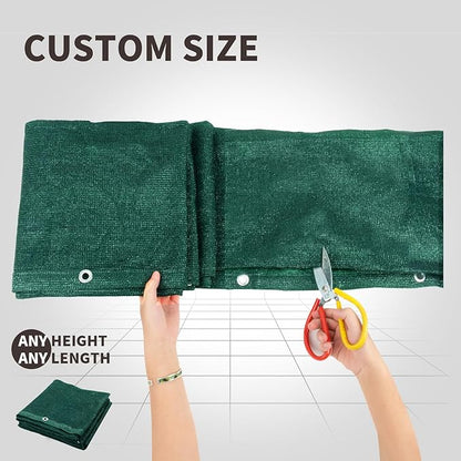 LOVE STORY Custom Size 3'x1' Dark Green Balcony Privacy Screen,UV Block Privacy Fence Screen,90% Shield for Outdoor Pool Garden Apartment Railing