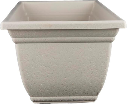 The HC Companies 24 Inch Mojave Window Planter Box with Drainage Holes, Lightweight UV-Resistant Plastic Outdoor Planters, 2-Pack Flower Box for Garden & Home Decor, Cottage Stone