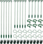 70PCS Plant Supports Stakes, 30PCS Adjustable Flower Support Poles(3 Sizes), 20 Garden Orchid Sticks Extended, 20 Orchid Clips Plant Support Stakes for Tomato Amaryllis Vegetables Phalaenopsis Roses