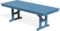 SERWALL Outdoor Dining Table, 84" Rectangular Dining Table for 6-10 Person, All Weather HDPE Outdoor Furniture for Backyard, Garden, Navy