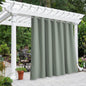 NICETOWN Outdoor Curtains for Patio W100 x L95 inch 2 Pieces, Sun Blocking Screen Shades 100% Privacy for Porch, Pergola, Lanai, Outside Deck, Weatherproof Blinds for All Season, Sage Green