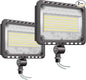 CINOTON 120W LED Flood Lights Outdoor, IP65 Waterproof Exterior Security Wall Lights with 180°Knuckle, 16800LM 120V Outside Aluminum Lighting Fixture for Courtyard Barn Garage 5000K 2 Pack, UL Listed