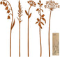 Metal Flowers for Outside,Decorative Garden Stakes,Flower Bed Decor Plant Stakes,Metal Art for Outside,Yard Art Outdoor for Lawn Yard, Walkway and Flower Garden