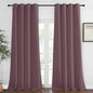 NICETOWN Blackout Window Curtain 90 inch Length - Room Darkening Thermal Insulated Grommet Large Window Treatment Light Blocking for Bedroom/Doorway (Dry Rose, 1 Panel, W52 x L90)